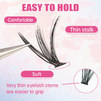 DIY Lashes Extension Kit Eyelashes 200 PCS Clusters Lash Bond