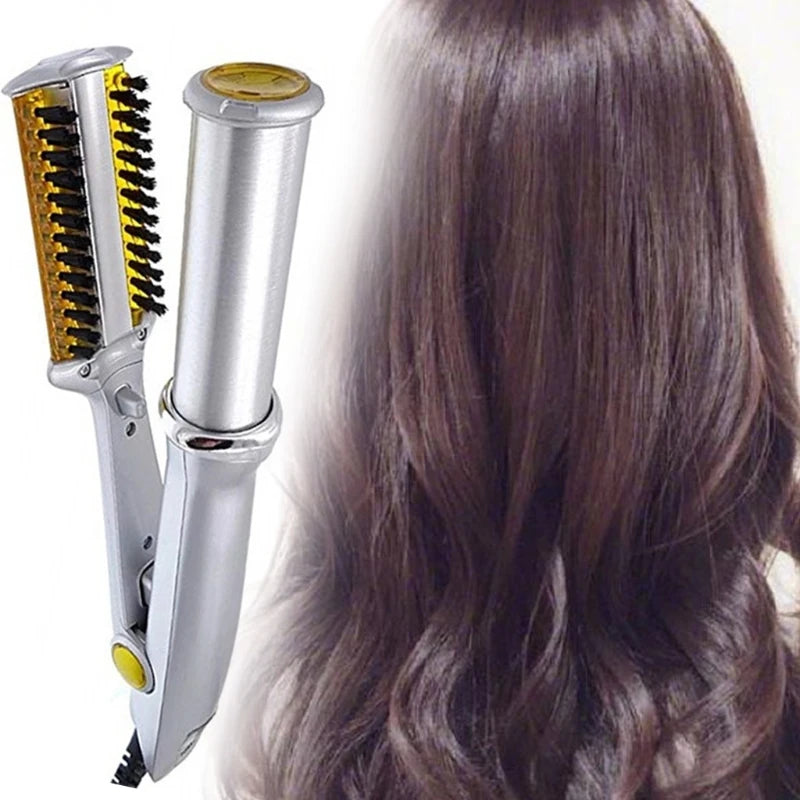 2-in-1 Hair Straightener and Curler for Styling Flat Iron Hairdressing Tool