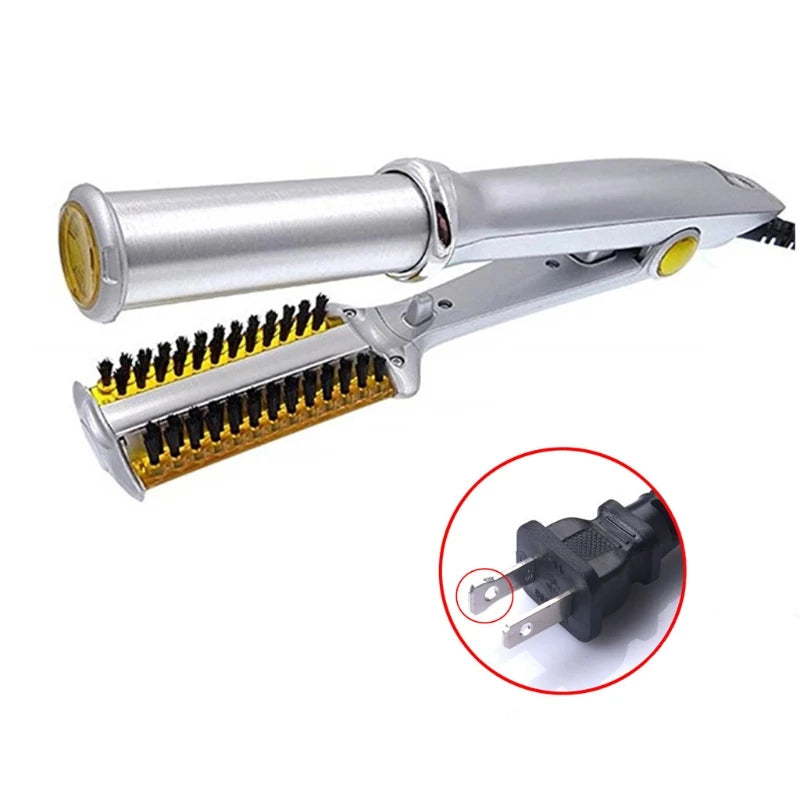 2-in-1 Hair Straightener and Curler for Styling Flat Iron Hairdressing Tool
