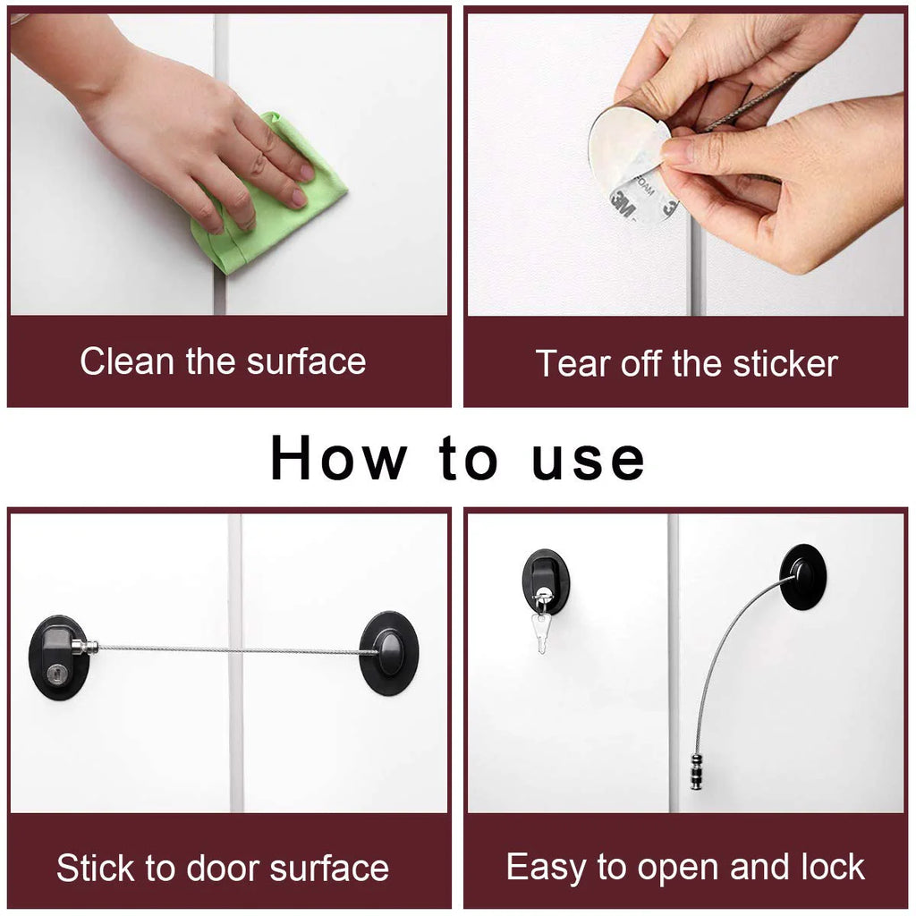Kid Safe Window Limiter Baby Safety Lock  for Fridge Cabinet Door Drawer Washer