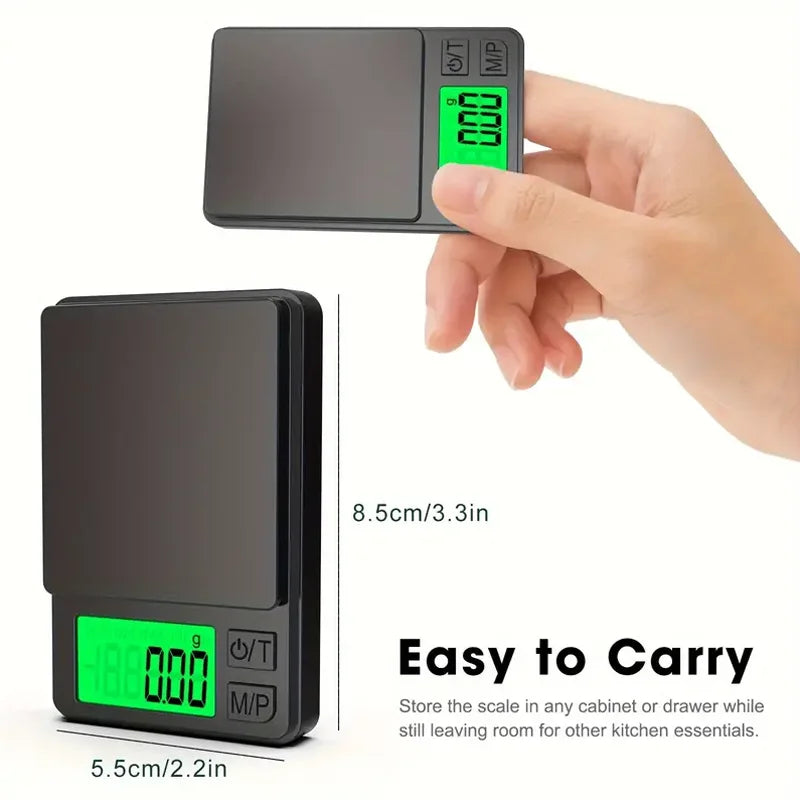 Precision Pocket Scale 1000g X 0.1g - Digital Gram, Food, , Ounces/Grains Scale
