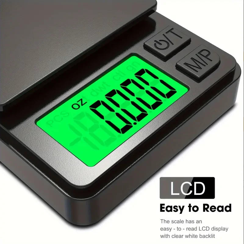Precision Pocket Scale 1000g X 0.1g - Digital Gram, Food, , Ounces/Grains Scale