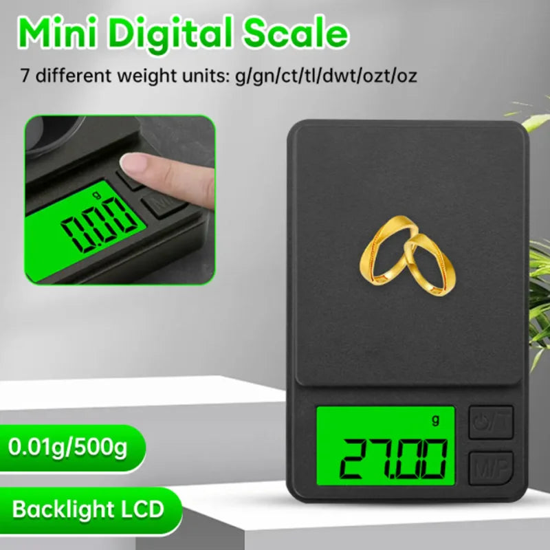 Precision Pocket Scale 1000g X 0.1g - Digital Gram, Food, , Ounces/Grains Scale