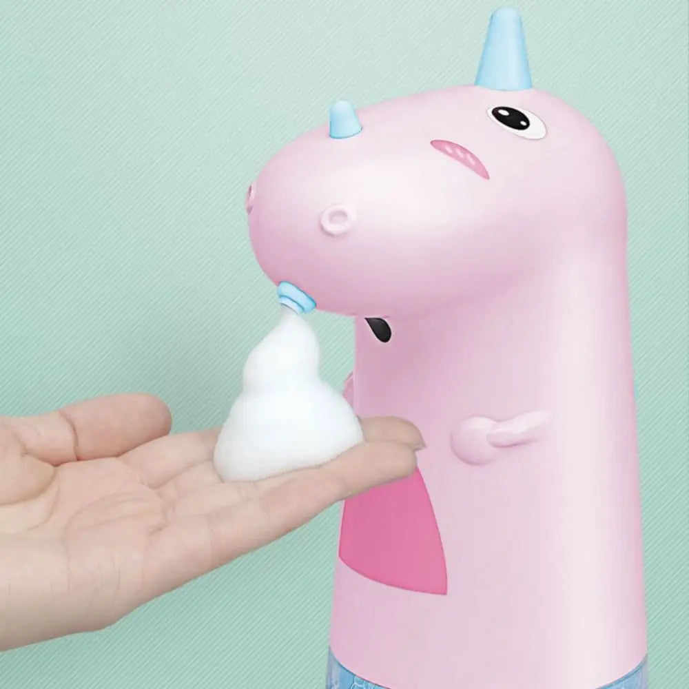 Cartoon 250ml Soap Dispenser Automatic Battery Cute Unicorn Foam Container