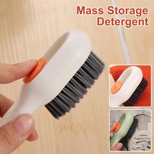 Household Cleaner Tools Liquid Shoe Brush Shoe Clothing Board Brush Soap Dispenser Cleaning Brush Plastic Clothes Brush