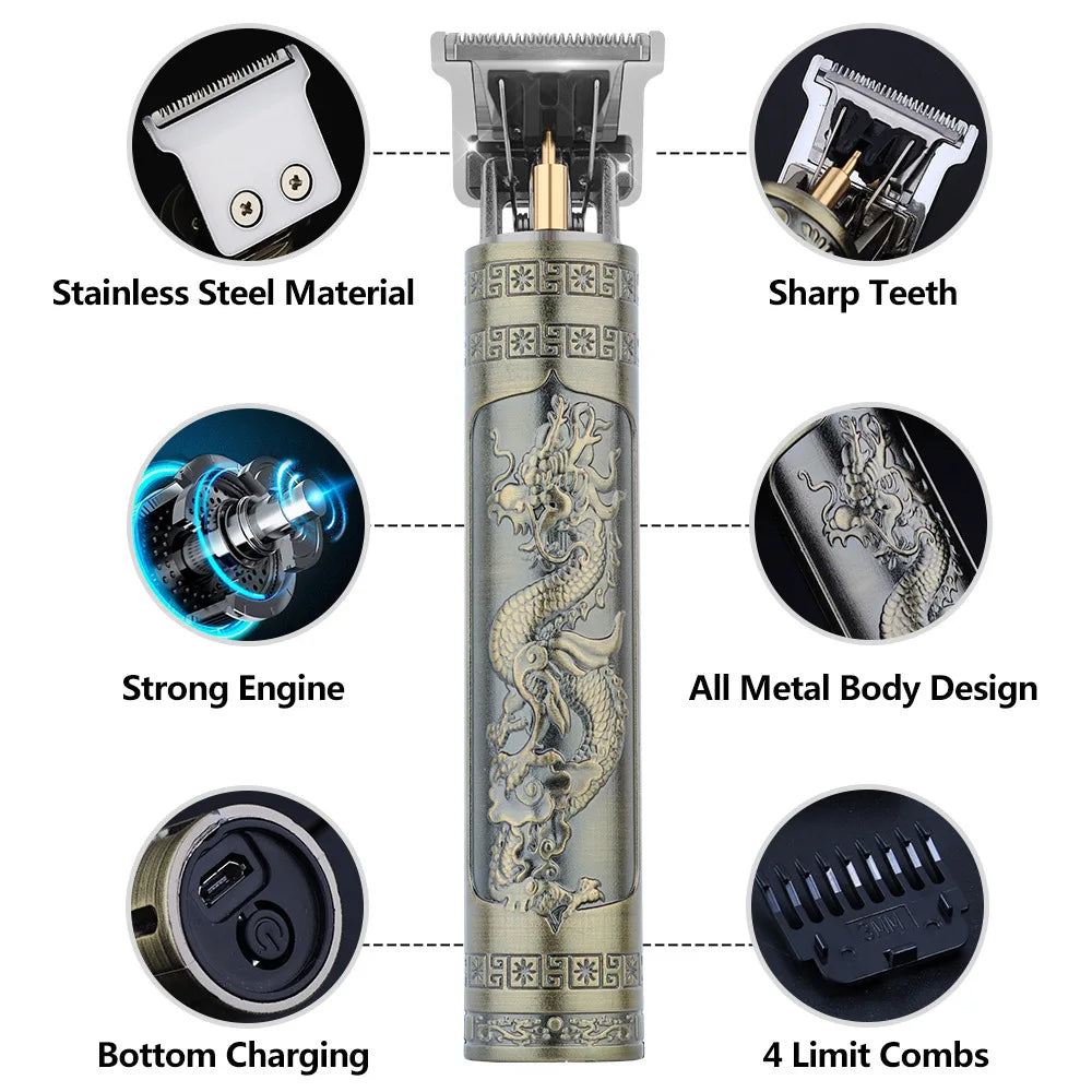 Retro T9 Original Haircutting Machine Set Jackets Trimmer Men's Electric Shaver