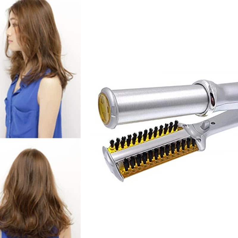 2-in-1 Hair Straightener and Curler for Styling Flat Iron Hairdressing Tool