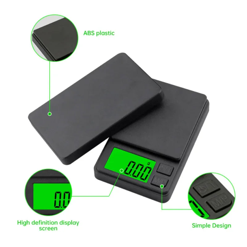 Precision Pocket Scale 1000g X 0.1g - Digital Gram, Food, , Ounces/Grains Scale