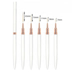 Nail Brush Pen 5pcs/set Nail Art Liner Brushes Set Elongated Striping Drawing