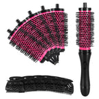 New 6pcs/set 3 Sizes Detachable Handle Hair Roller Brush with Positioning Clips