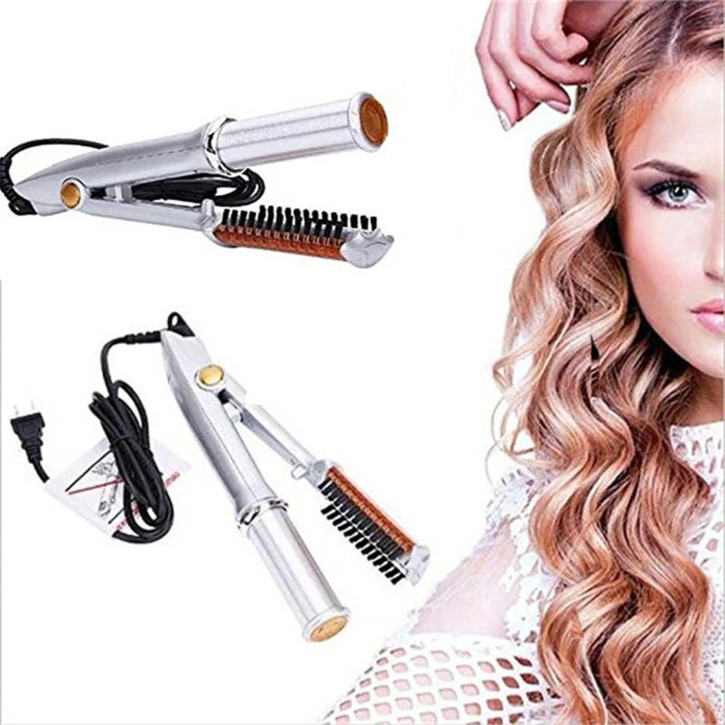 2-in-1 Hair Straightener and Curler for Styling Flat Iron Hairdressing Tool