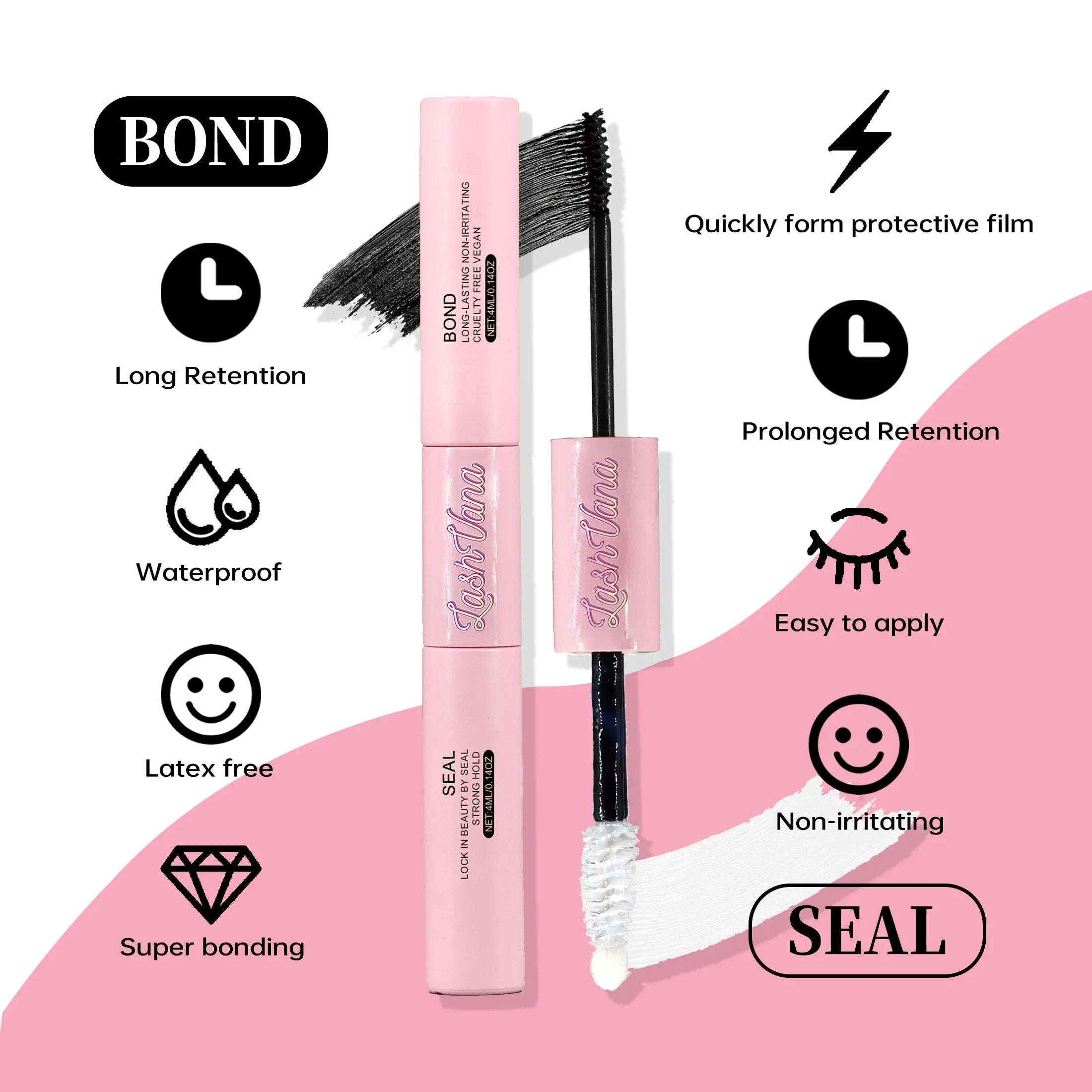 DIY Lashes Extension Kit Eyelashes 200 PCS Clusters Lash Bond