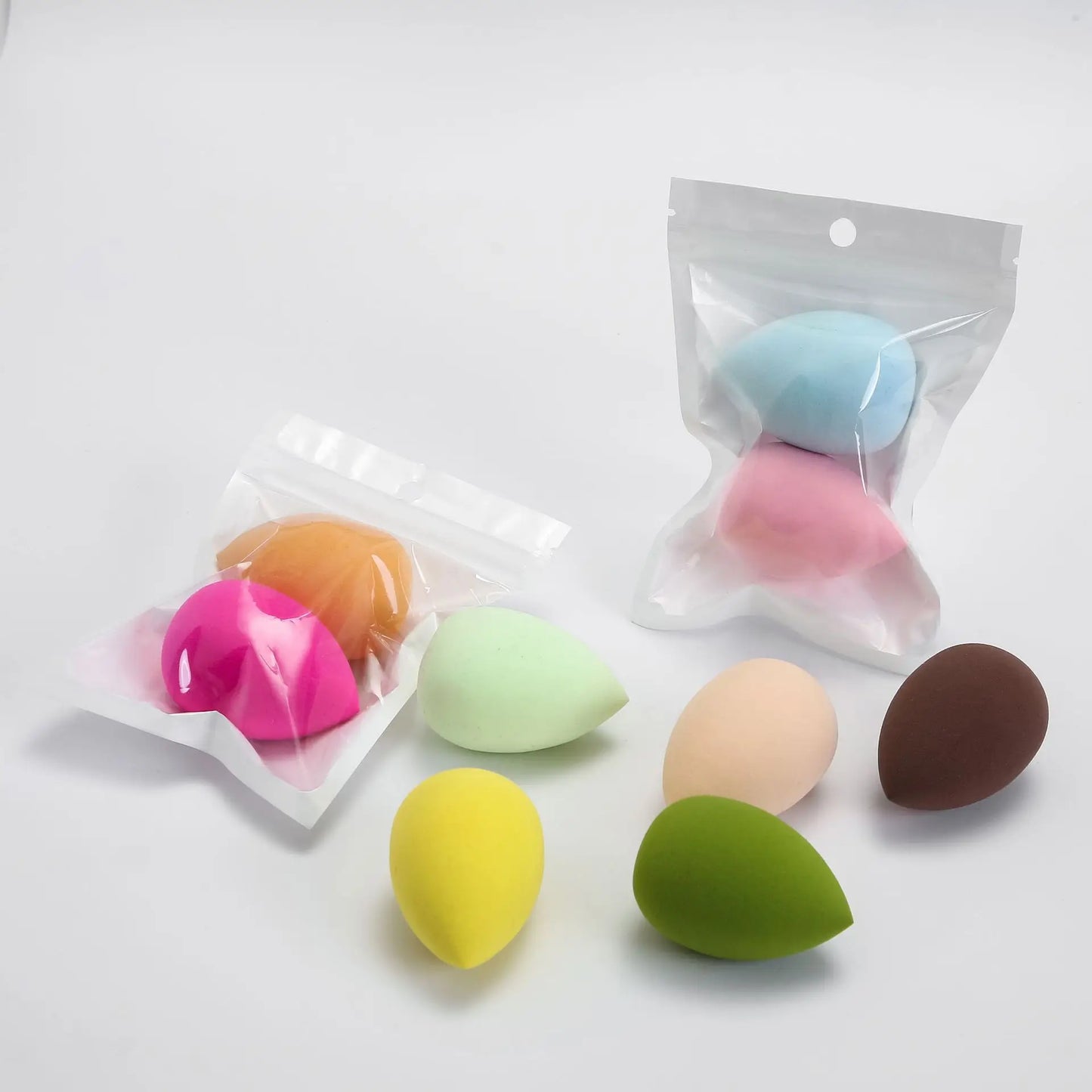 4Pcs Makeup Sponge Powder Puff Dry and Wet Combined Beauty Foundation Tools Cosmetic Ball Powder Puff Bevel Cut Make Up Sponge