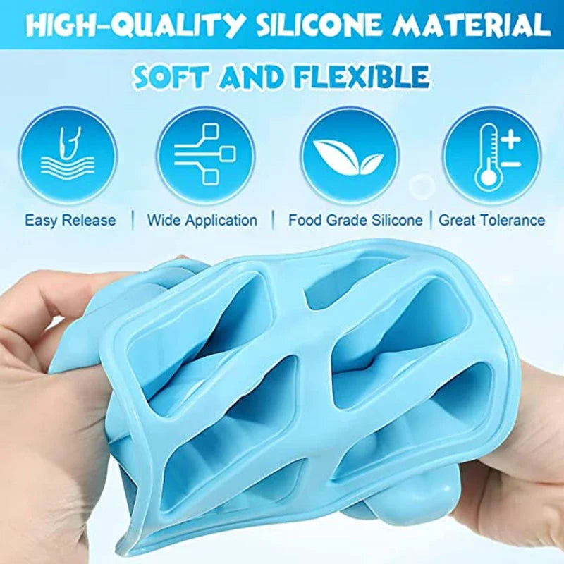Ice Cream Mold DIY 6 Holes Ice Pop Maker Reusable Popsicle For Kids Popsicle Mould Kitchen Durable Ice Cream Cube Tools