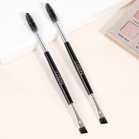 MAGEFY 2pcs/set Eyebrow Brush Eyelash Comb Makeup Brush Dual Ended Angled Brush 2 in 1 Lash Eyebrow Brush Cosmetic Makeup Tools