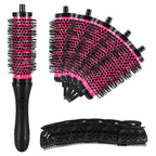 New 6pcs/set 3 Sizes Detachable Handle Hair Roller Brush with Positioning Clips