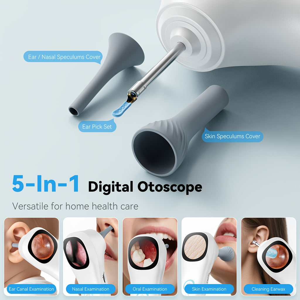 5-in-1 Ear Canal Detector with Screen & In-Ear Camera