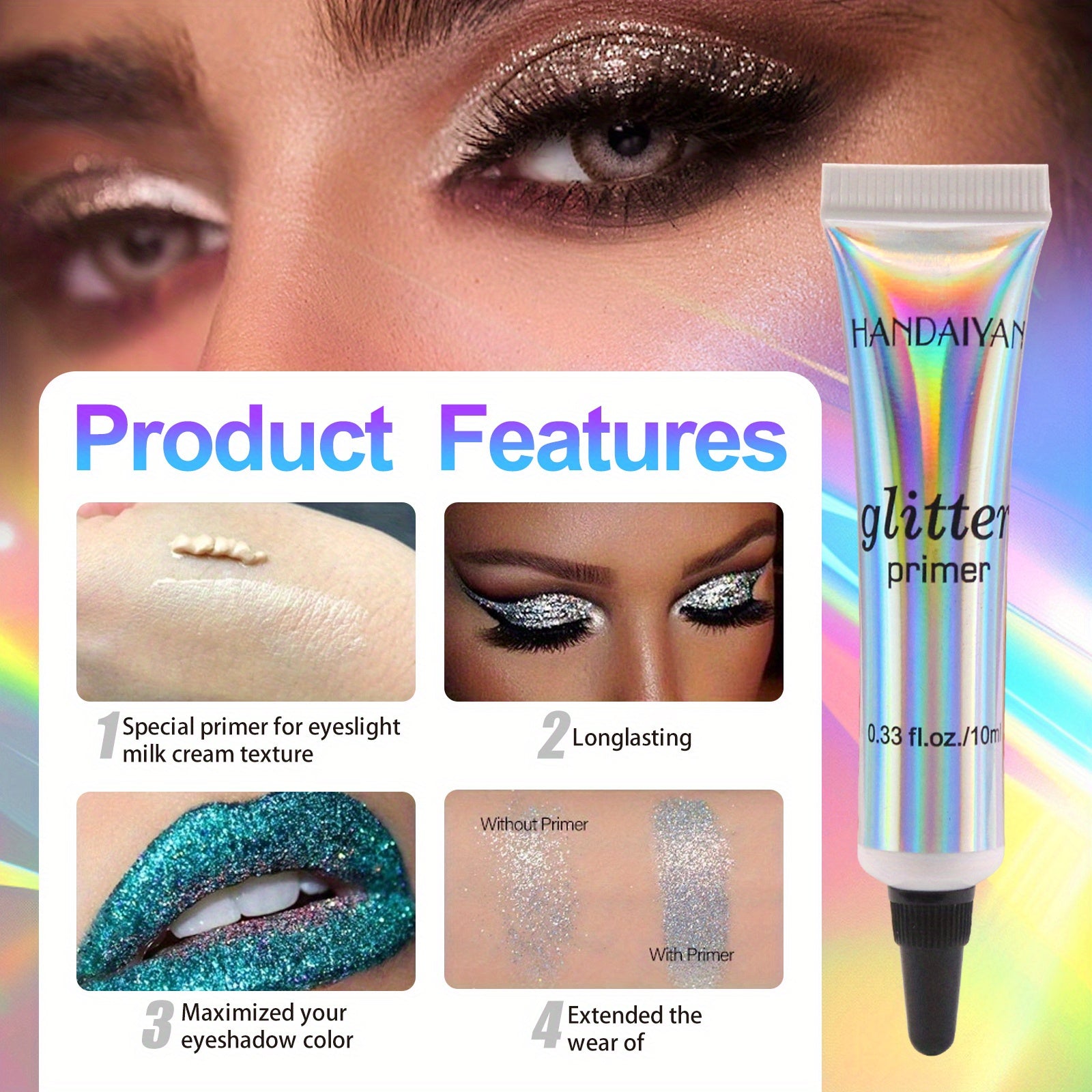 3pcs - Eyeshadow Primer, Eye Primer Full Coverage Concealer