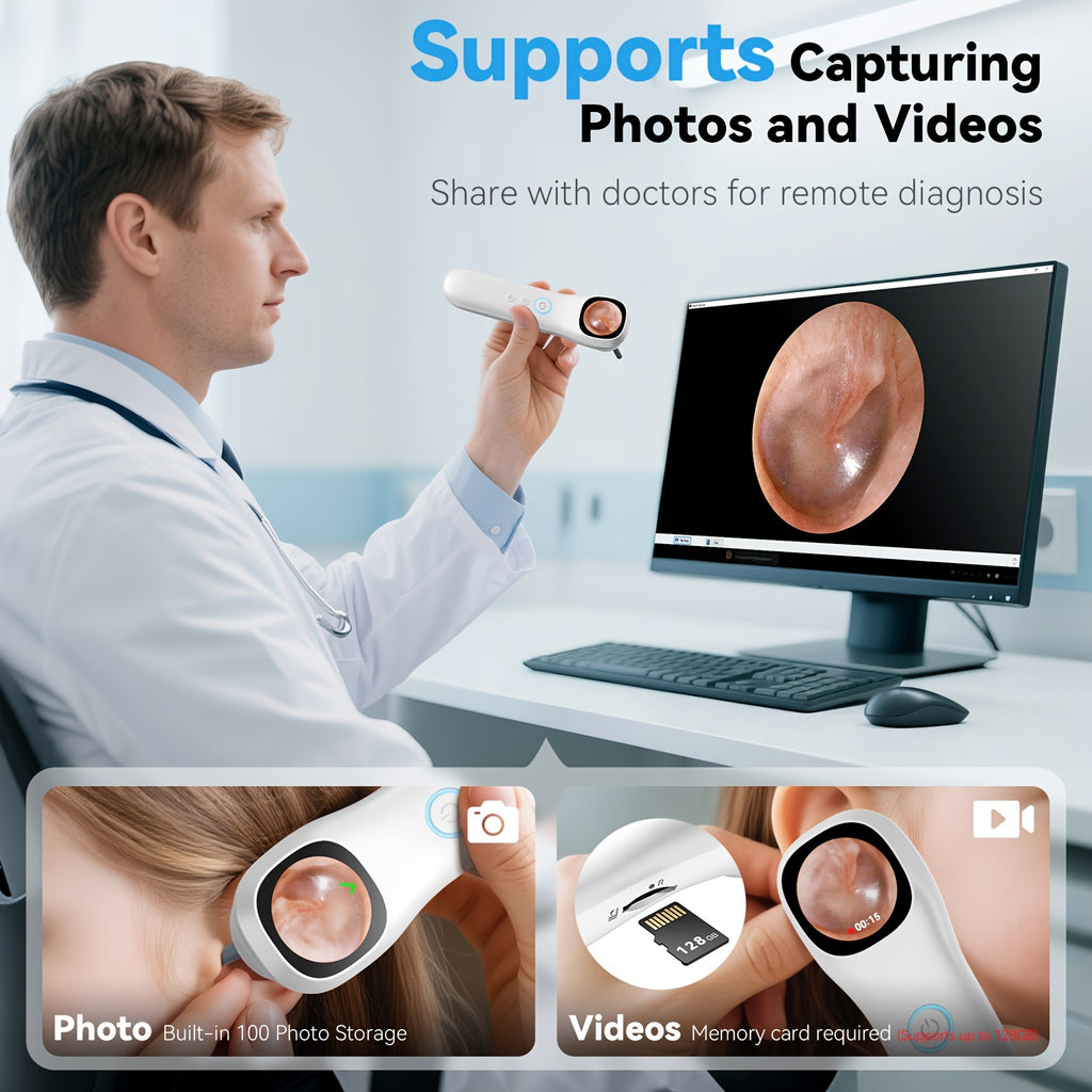 5-in-1 Ear Canal Detector with Screen & In-Ear Camera